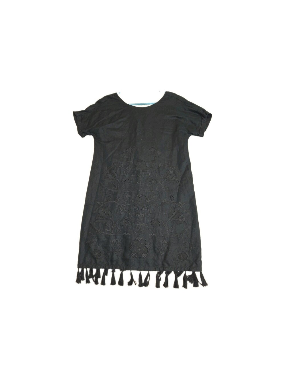 madewell dress medium Linen Blend Embroidered Minimal Lagonlook Goth Punk